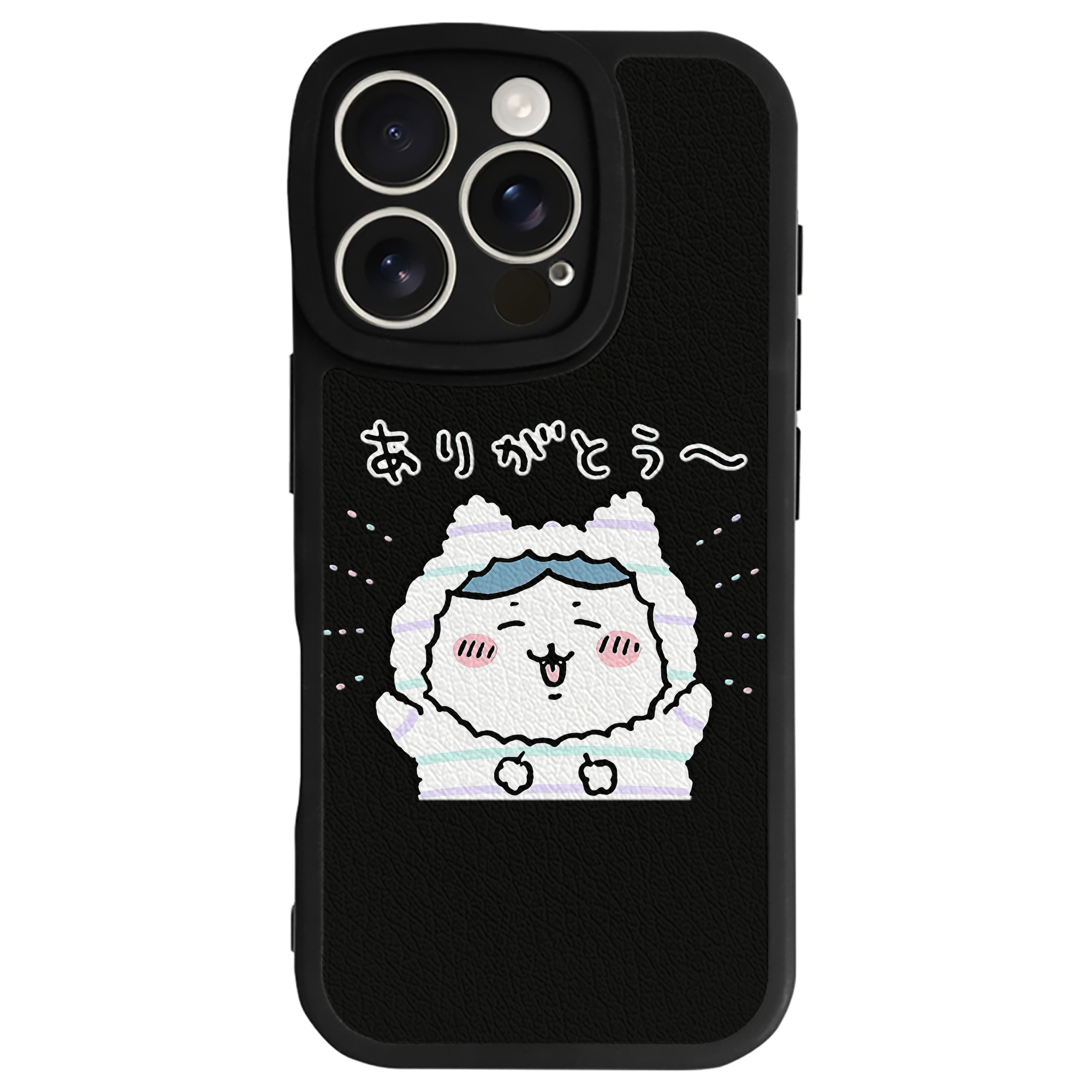 （画像用） ちいかわ ハチワレ Chii-kawa hachiware 【iPhone 16シリーズ対応】シリコンスマホケース（レザー調） 材質：シリコン